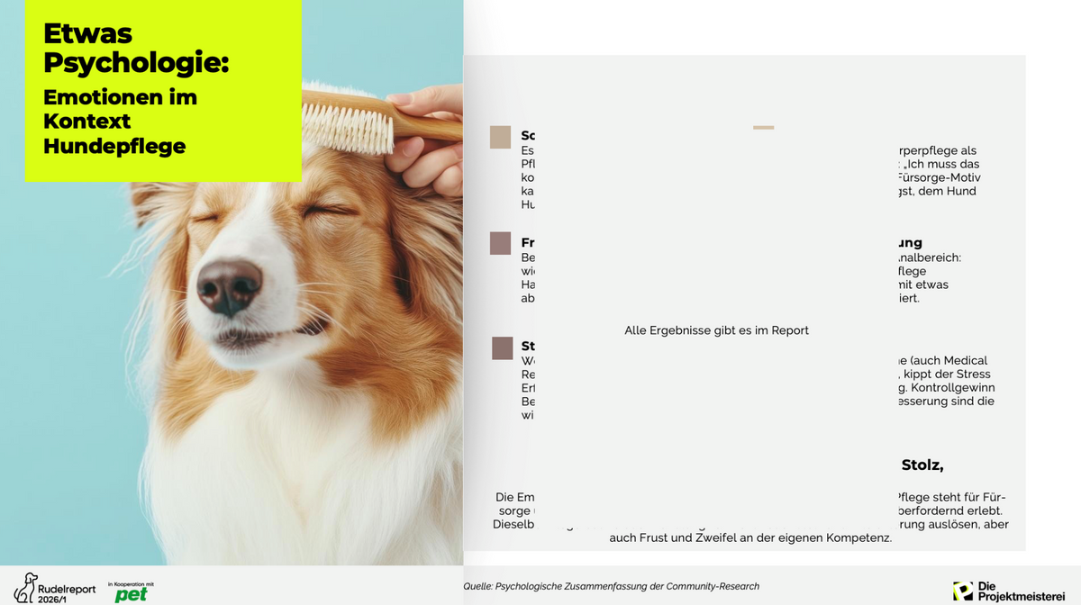 Rudelreport 2026/1 – Psychologie der Hundepflege