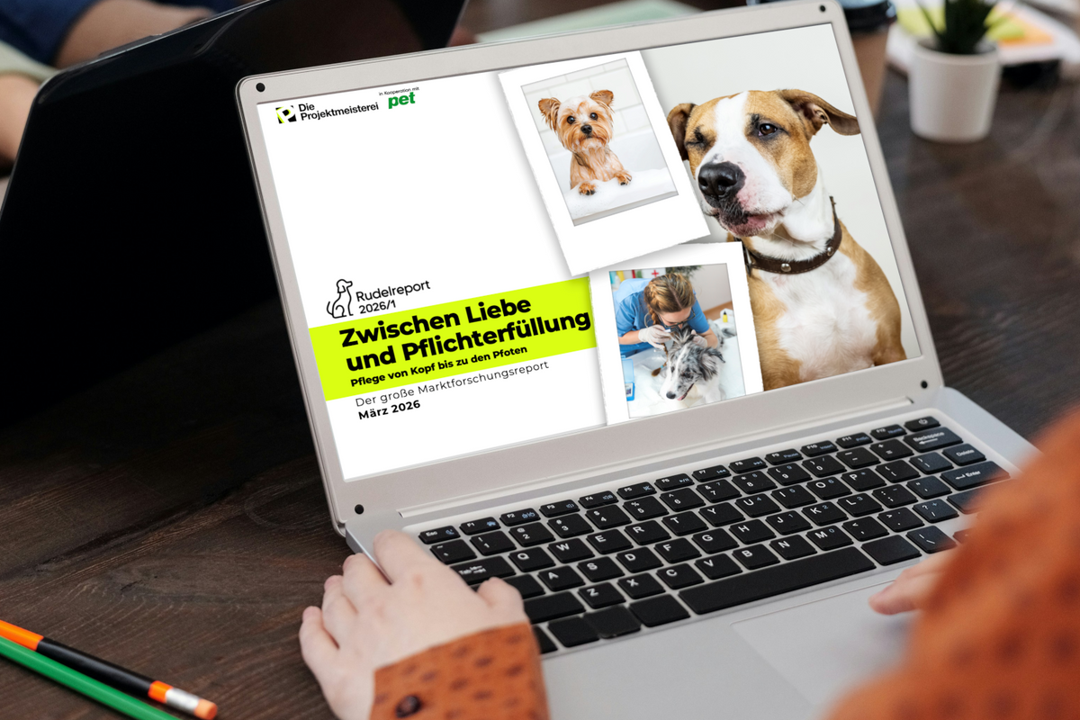 Rudelreport 2026/1 – Fell- und Körperpflege: Laptop-Mockup